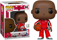 NBA Basketball Michael Jordan In Red Warm Up Suit Funko POP Vinyl