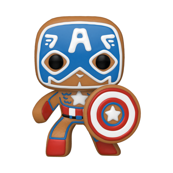 PRE ORDER Marvel Holiday Gingerbread Captain America Funko Pop Vinyl